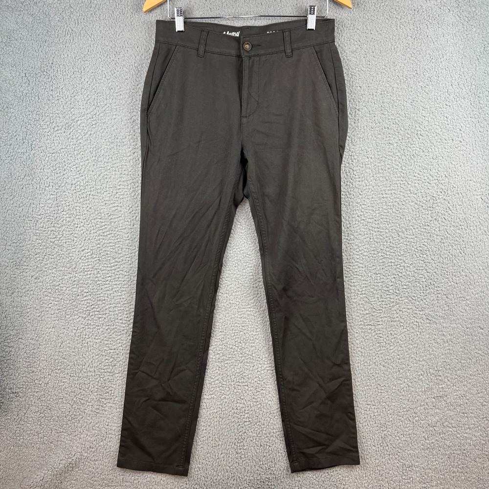 Mugsy Jeans‎ Gray Brooks Flat Front Performance Pants Mens Size 30x32 K6PNBC